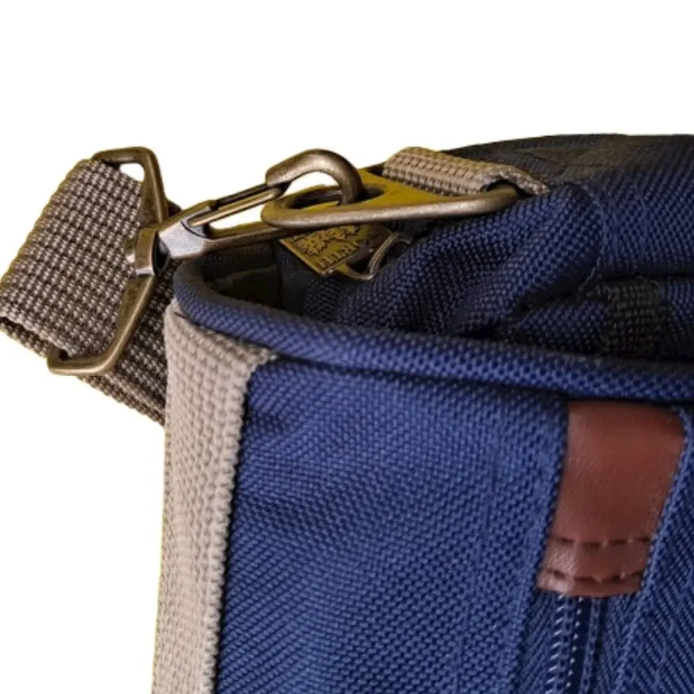LEED'S Large Blue Multi-Compartment Laptop Bag w/ Secure Clasp Closure - OS